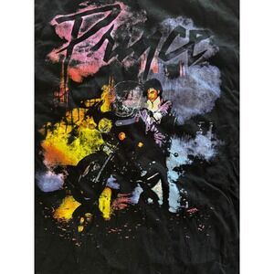The Prince Estate Purple Rain Graphic Tee Mens XL Black Excellent Official Merch